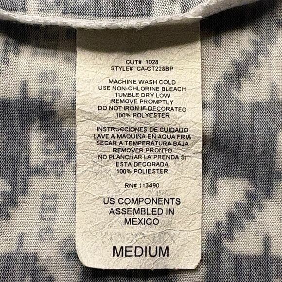 Vtg Y2K Cache AOP Graphic Tee Woman in Hat Size Medium Rhinestone Embellished - Picture 8 of 10